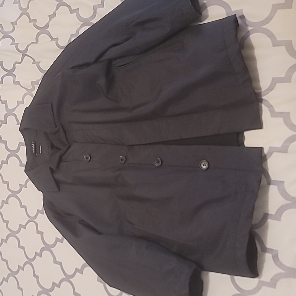 Hugo Boss Men's Black Lined Fall Raincoat Size M